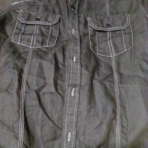 Men's Black Denim Shirt